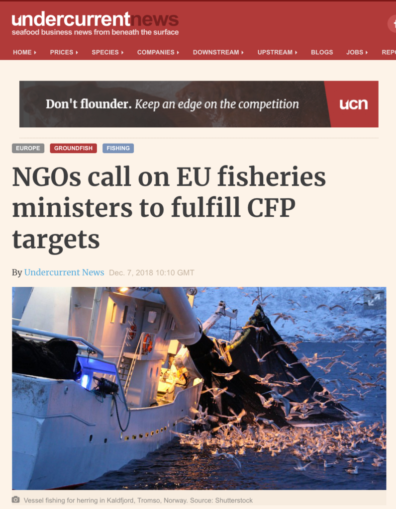 Undercurrent: NGOs call on EU fisheries ministers to fulfill CFP targets