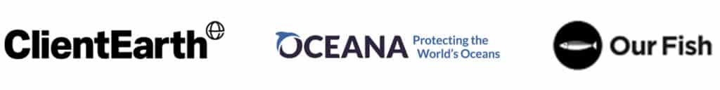 Logos: ClientEarth, Oceana, Our Fish