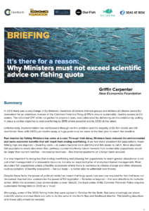 Why Ministers must not exceed scientific advice on fishing quota