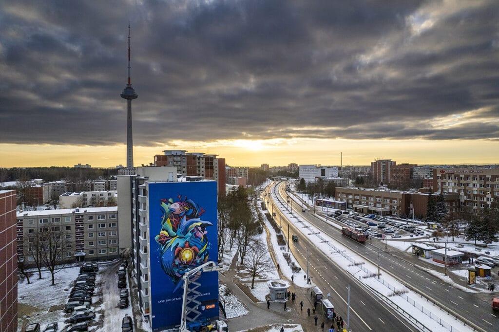 Stunning Mural Delivers Ocean & Climate Action Message in European Commissioner’s Hometown