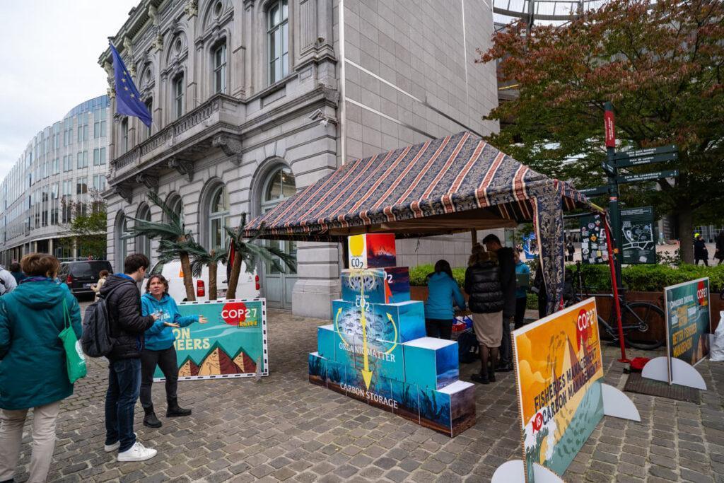 Our fish at European Institutions, 7-8 November 2022, ahead of launch of Fish are Carbon Engineers paper at COP27 in Egypt.