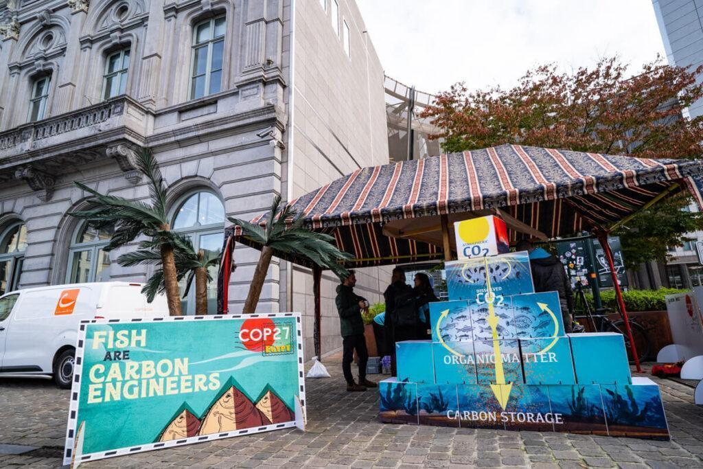 Our Fish at the European Parliament, Nov 2022, ahead of launch of Fish are Carbon Engineers paper at COP27 in Egypt.