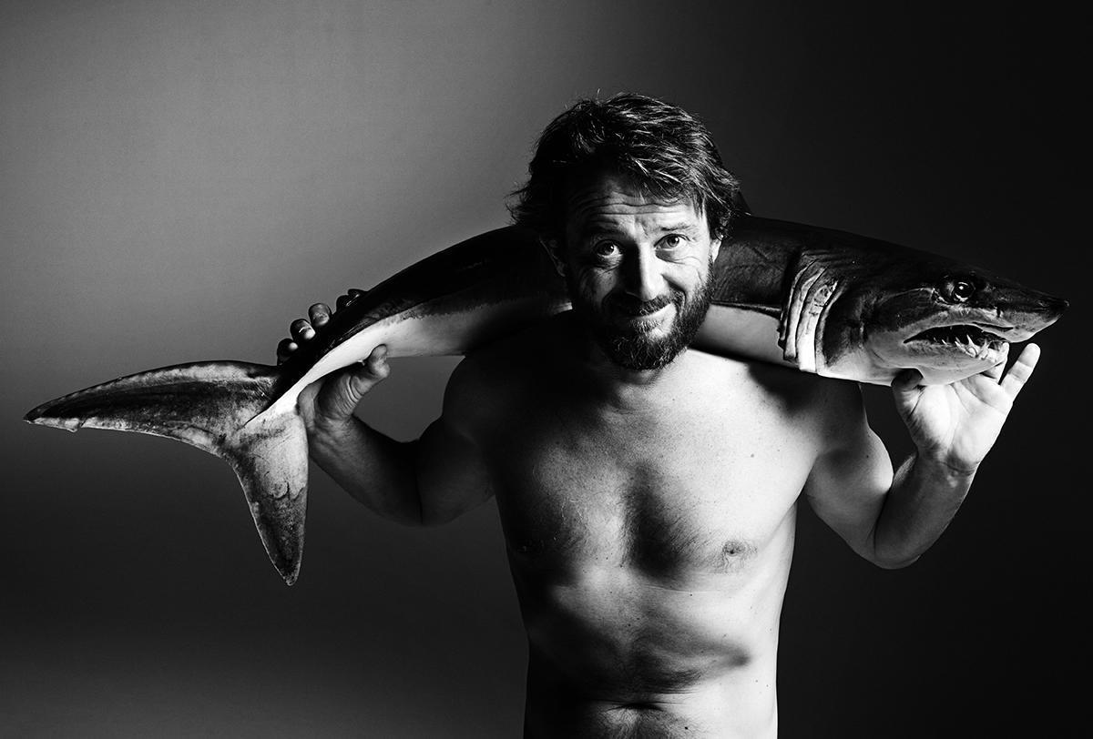 Fishlove: Giovanni Soldini with Mako Shark, 2012, Alan Gelati