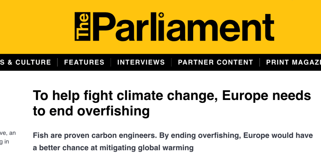 The Parliament: To help fight climate change, Europe needs to end overfishing