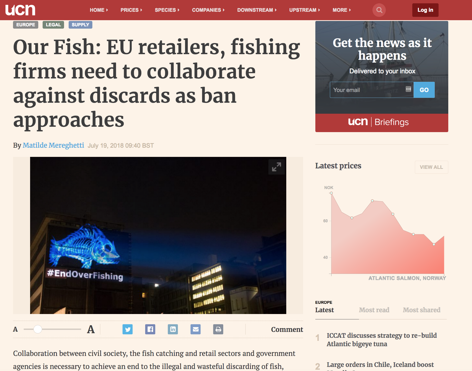 Our Fish: EU retailers, fishing firms need to collaborate against discards as ban approaches