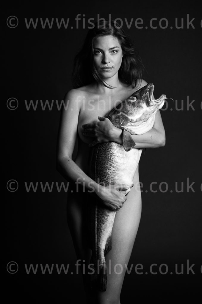 Natalie Madeuno: Celebrities and actors pose with fish in a courageous call on EU governments for bold action to #EndOverfishing in Europe's waters by 2020. © Fishlove/Alan Gelati.