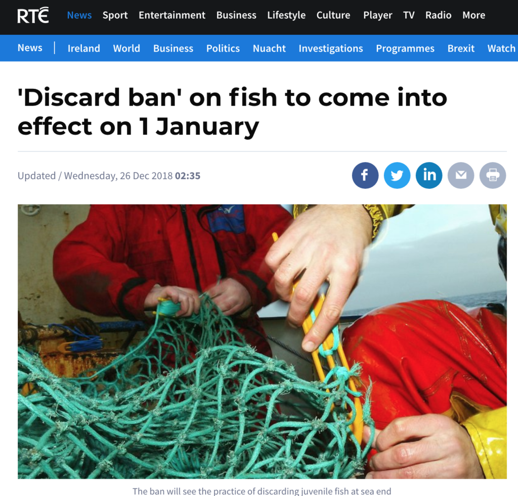 'Discard ban' on fish to come into effect on 1 January