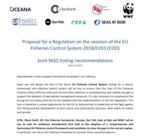 Proposal for a Regulation on the revision of the EU Fisheries Control System 2018/0193 (COD)