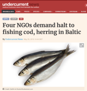 Four NGOs demand halt to fishing cod, herring in Baltic