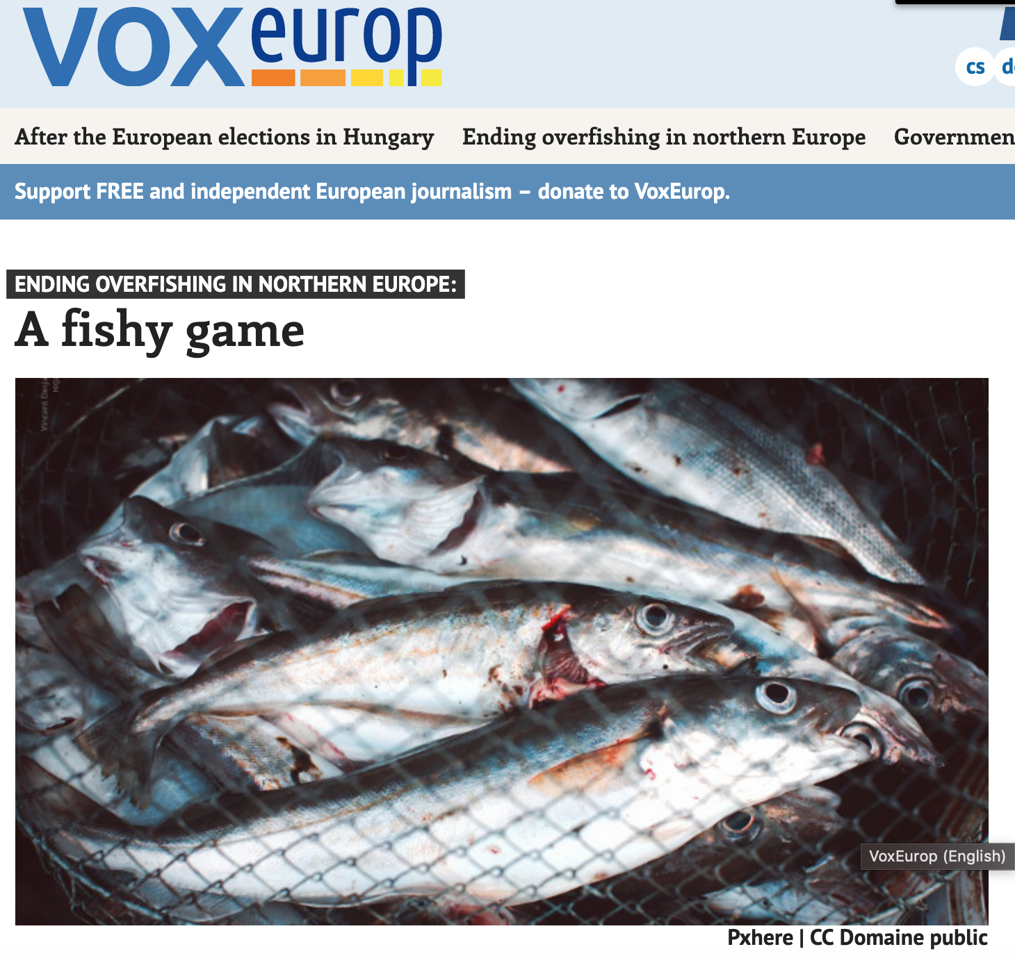 VoxEurope: Ending Overfishing in Northern Europe: A fishy game