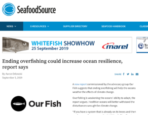 Ending overfishing could increase ocean resilience, report says 