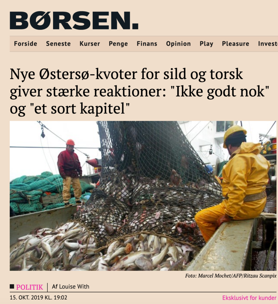 Nye Østersø-kvoter for sild og torsk giver stærke reaktioner: "Ikke godt nok" og "et sort kapitel"