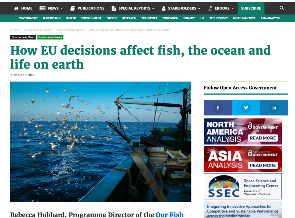How EU decisions affect fish, the ocean and life on earth