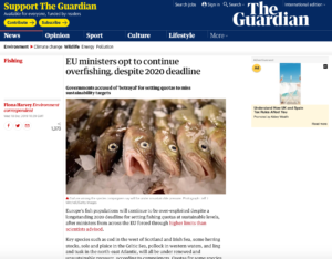 The Guardian: EU ministers opt to continue overfishing, despite 2020 deadline