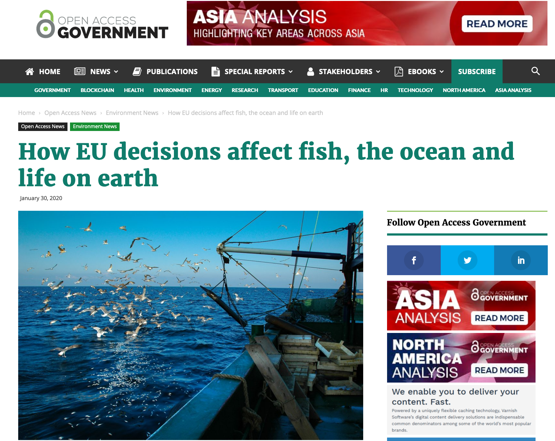 How EU decisions affect fish, the ocean and life on earth