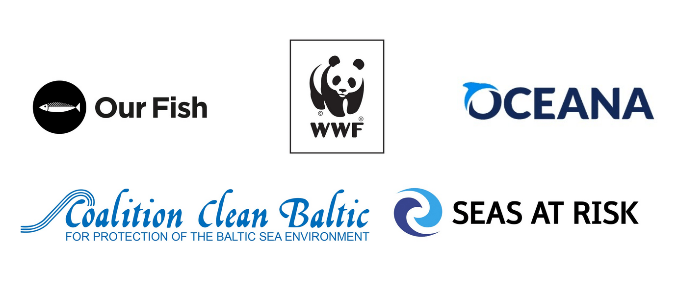 Our Fish, WWF, Oceana, Coalition Clean Baltic, Seas at Risk logos