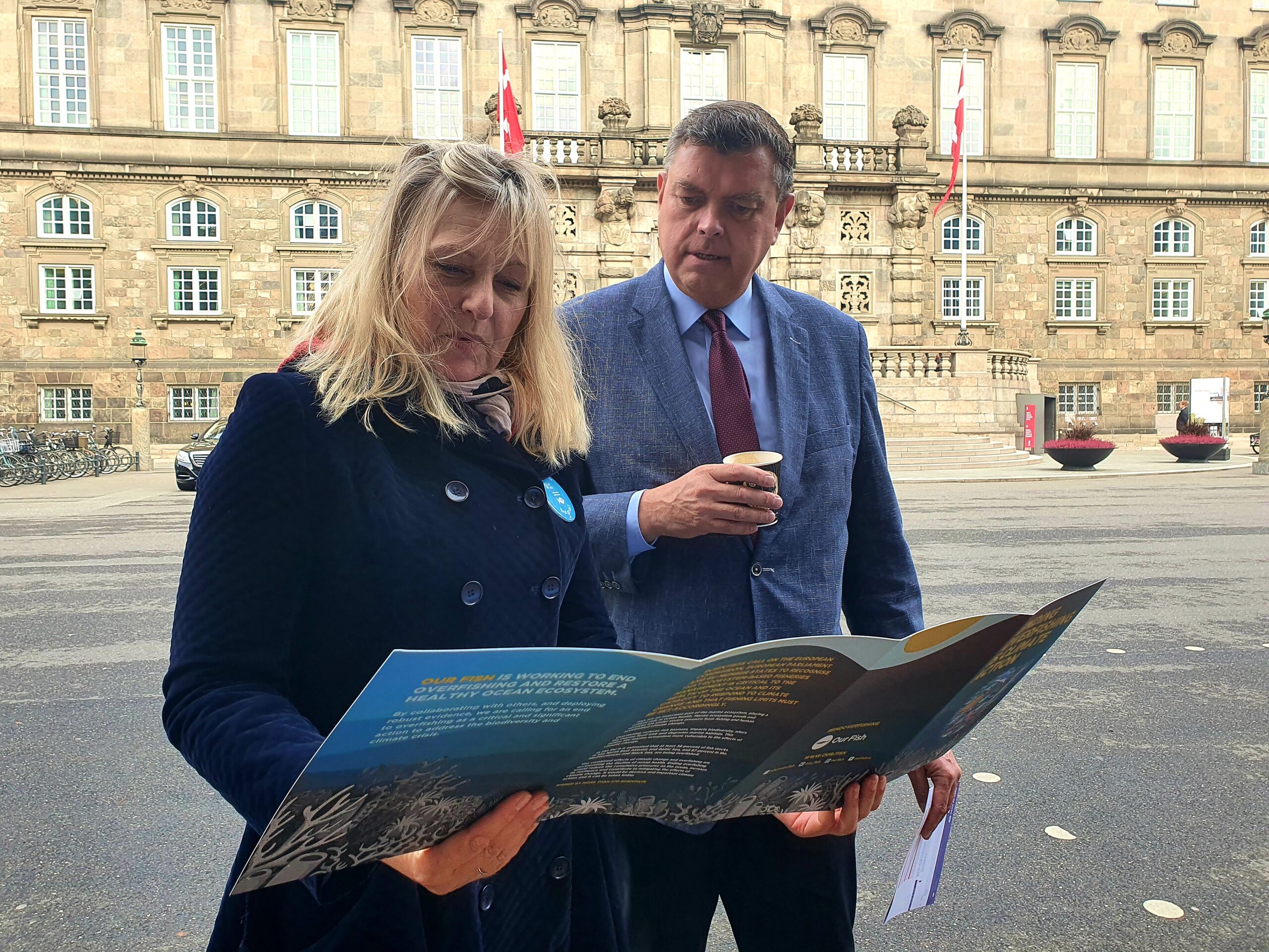 Danish Fisheries Minister Mogens Jensen with Berit Asmussen of Our Fish