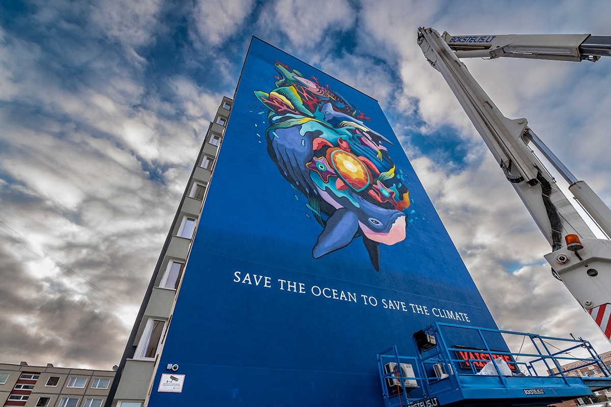 Stunning Mural Delivers Ocean & Climate Action Message in European Commissioner’s Hometown
