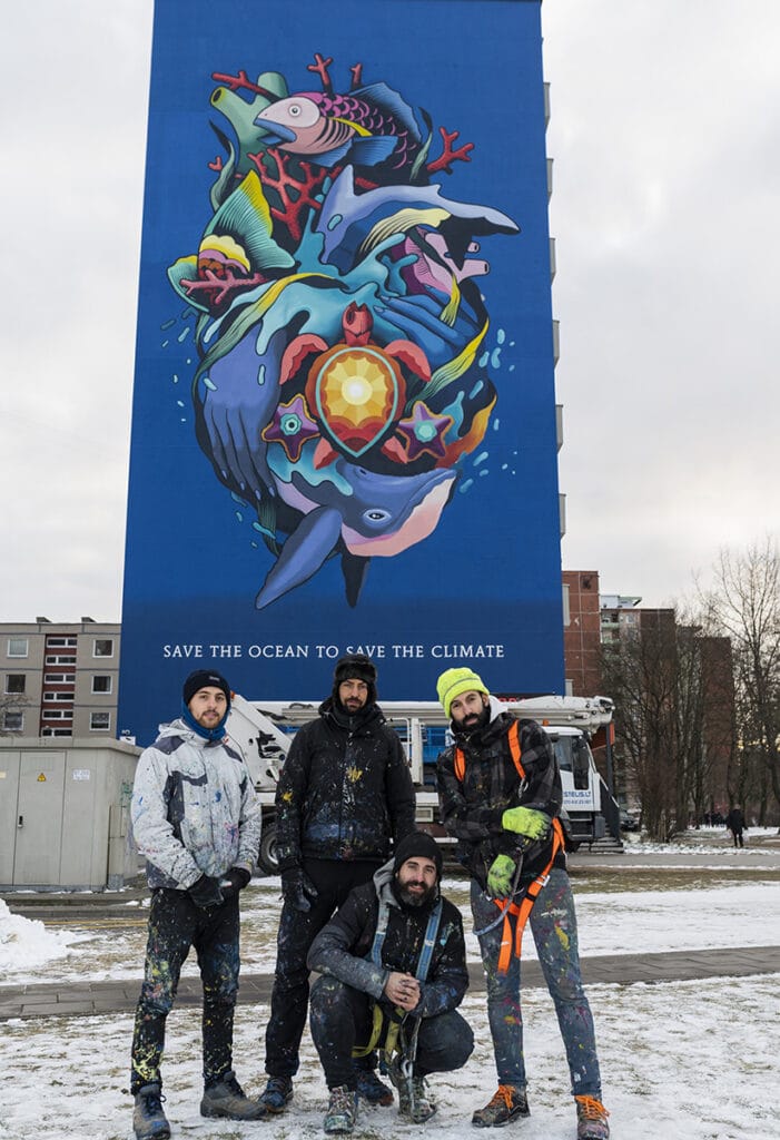Stunning Mural Delivers Ocean & Climate Action Message in European Commissioner’s Hometown