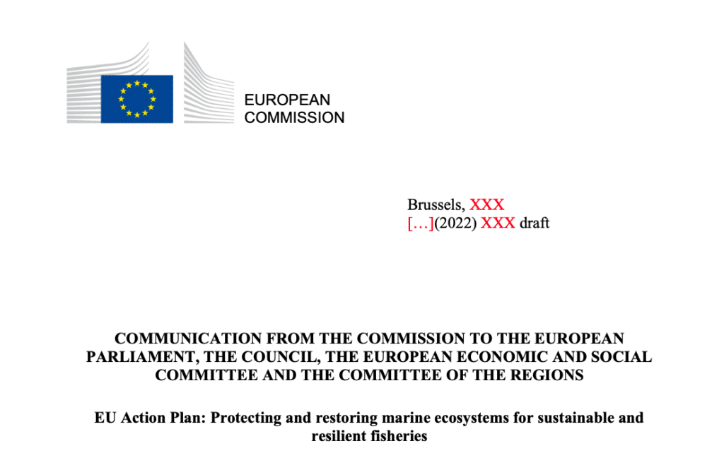 EU Action Plan: Protecting and restoring marine ecosystems for sustainable and resilient fisheries